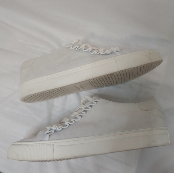 Tory Burch, Tory Sport, Suede Leather Ruffle, Tennis Shoes, Sneakers, Size 8 - Picture 5 of 8